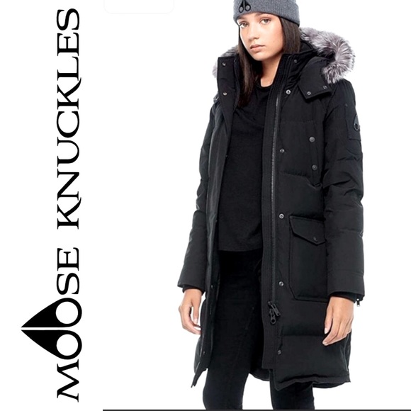 Moose Knuckles Jackets & Blazers - MOOSE KNUCKLES women's black Causapcal Parka sz M!